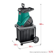 Измельчитель садовый электрический ЗУБР ЗИЭ-40-2500, 2500 Вт