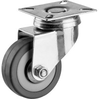Поворотное колесо ЗУБР 30956-50-S, d 50 мм, г/п 35 кг, резина/полипропилен