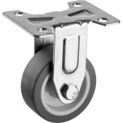 Термопластичное неповоротное колесо ЗУБР Профессионал 30946-50-F, d 50 мм, г/п 40 кг, резина/полипропилен