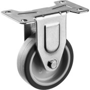 Термопластичное неповоротное колесо ЗУБР Профессионал 30946-75-F, d 75 мм, г/п 60 кг, резина/полипропилен