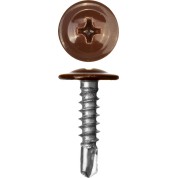 Саморез с пресс-шайбой и сверлом ЗУБР 300211-42-016-8017, ПШМ-С 8017, 16 х 4.2 мм, шок.-коричн., 500 шт