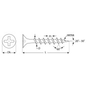 Саморез гипсокартон-дерево ЗУБР Профессионал 4-300030-35-020, СГД, 19 х 3.5 мм, фосфатированное покрытие, 12500 шт