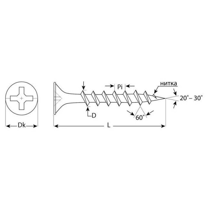 Саморез гипсокартон-дерево ЗУБР Профессионал 4-300030-35-040, СГД, 41 х 3.5 мм, фосфатированное покрытие, 4500 шт
