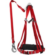 Лямочный пояс с наплечными и набедренными лямками ЗУБР 11583, УРАЛ строп с летночным амортизатором, 3 точки крепления, L (1140-1440)