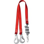 Двухплечный строп ЗУБР 11587, СЛА-2 карабины из оцинкованной стали, длина - 1.42м, разрывной ленточный амортизатор