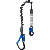 Одноплечный строп ЗУБР Профессионал 11595, УТЕС стальные карабины с полимерным покрытием, эластичный, 1, 42м, разрывной ленточный амортизатор