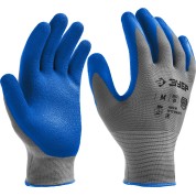 Перчатки противоскользящие ЗУБР ЭКСПЕРТ Профессионал 11274-XL_z01, 15 класс, XL (10), с тонким рельефным латексным покрытием, противоскользящие