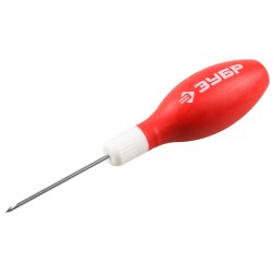 Сапожное шило ЗУБР 09570-2, 60 мм, d 2 мм, обрезиненная рукоятка