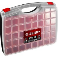 Пластиковый органайзер с 20 съемными лотками ЗУБР 38034-20, ВОЛГА-20, 425 х 330 х 60 мм