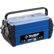 Металлический ящик для инструментов ЗУБР Профессионал 38163-18, ДОКА-18, 454 х 210 х 230 мм, (18&Prime;)