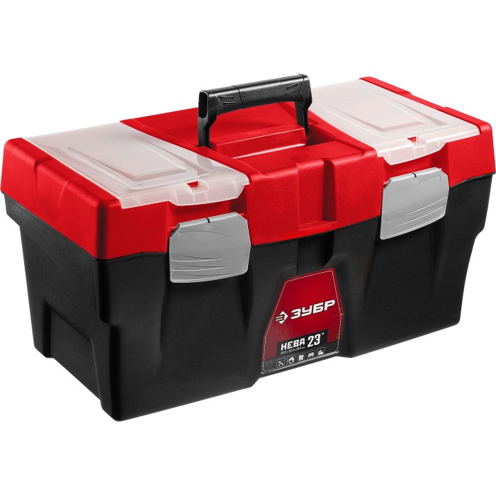 Пластиковый ящик для инструментов ЗУБР 38323-23, НЕВА-23, 585 х 295 х 295 мм, (23&Prime;)