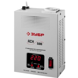 Автоматический стабилизатор напряжения ЗУБР Профессионал 59385-0.5, 500ВА, 0.5 кВт