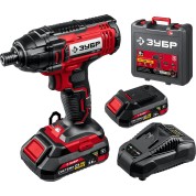 Винтоверт ударный ЗУБР ГВЛ-255-22, С1-18, 18 В, 250 Н&middot;м, 2 АКБ (2 А&middot;ч), кейс