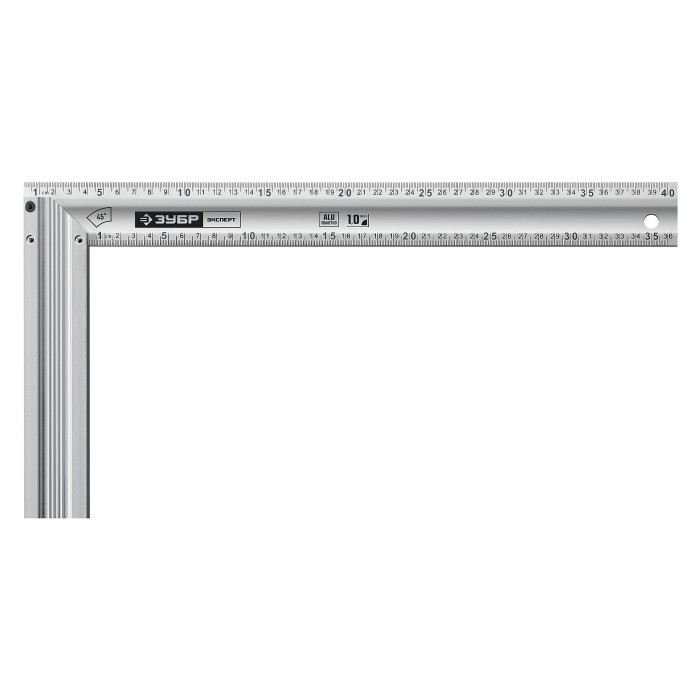 Жесткий столярный угольник ЗУБР ЭКСПЕРТ Профессионал 34392-40, 400 мм