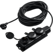 Силовой удлинитель ЗУБР Профессионал 55024-15, КГ-325-Ш3, КГ, 3 x 2.5 мм2, IP44, 15 м, 3 гн., 4000 Вт