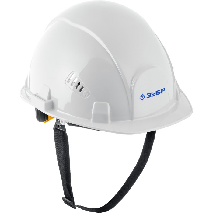Защитная каска ЗУБР Профессионал 11094-2, ФОРТ, белая, храповый механизм регулировки, универсальное крепление для наушников и щитков
