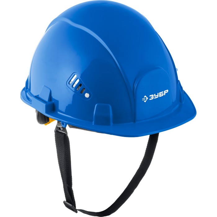 Защитная каска ЗУБР Профессионал 11094-3, ФОРТ, синяя, храповый механизм регулировки, универсальное крепление для наушников и щитков