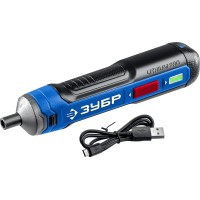 Аккумуляторная отвертка ЗУБР Профессионал PSD-4, ZUBR GO 4 Vmax