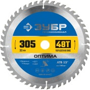 Пильный диск по дереву ЗУБР Оптима Профессионал 36903-305-30-48, 305 x 30 мм, 48Т