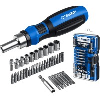 Реверсивная отвертка с насадками ЗУБР Профессионал 25165-H38, Компакт-38, 38 предм.