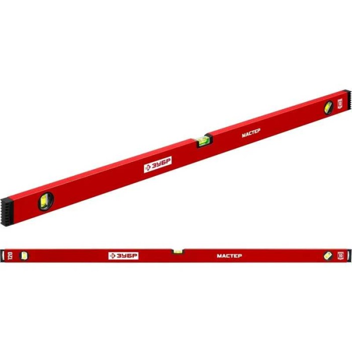 Уровень с усиленным профилем ЗУБР МАСТЕР 34584-120, 1200 мм