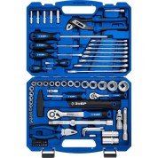 Универсальный набор инструмента ЗУБР Профессионал 27670-H76, Универсал-76, 76 предм., (1/2&Prime;+ 1/4&Prime;)