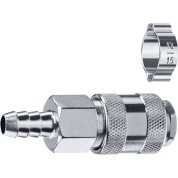 Переходник с обжимным хомутом ЗУБР Профессионал 64917-08, штуцер &Prime;елочка&Prime;, 8 мм - рапид муфта