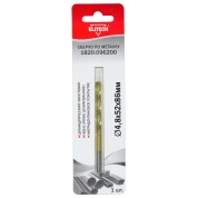 Сверло 4.8х86 HSS-G+TiN 1шт ELITECH 1820.096200