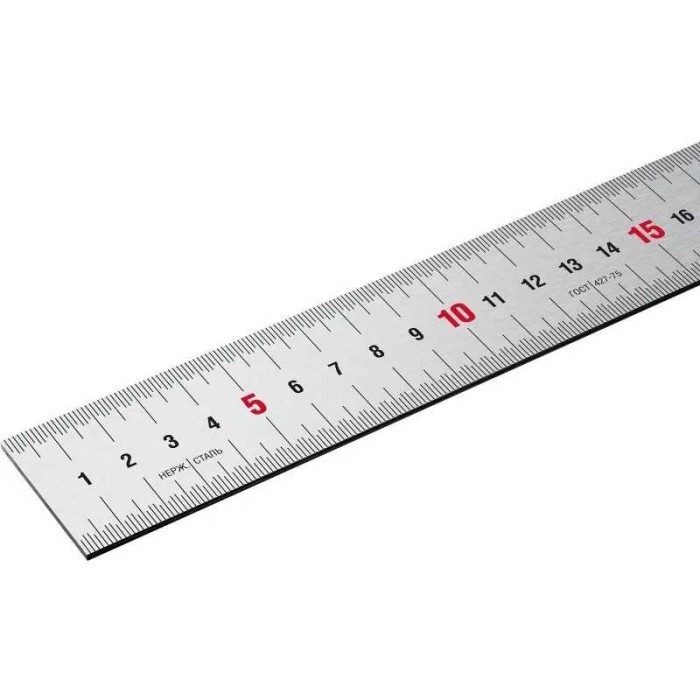 Усиленная нержавеющая линейка ЗУБР Профессионал 34280-200, Про-200, длина 2, 0 м