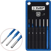 Набор шестигранных зубил и кернеров в чехле ЗУБР Профессионал 21070-H5, 5 предметов