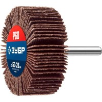Круг шлифовальный лепестковый ЗУБР Профессионал 36601-060, d 50 x 20 мм, P60, на шпильке d 6 мм