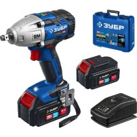 Бесщеточный гайковерт ЗУБР Профессионал GB-500-42, Т7, 20 В, 500 Н&middot;м, 2 АКБ (4 А&middot;ч), кейс