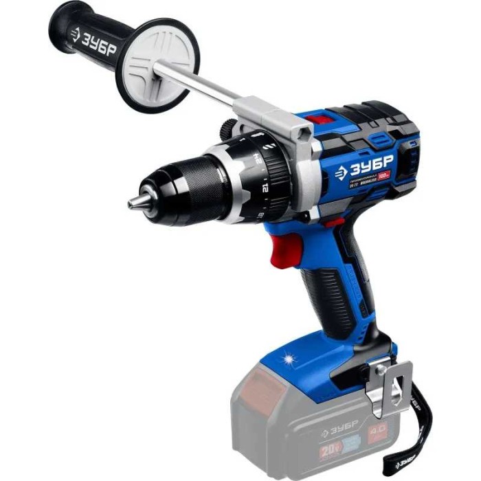 Бесщеточная дрель-шуруповерт ЗУБР Профессионал DB-211, Т7, 20 В, 100 Н&middot;м, без АКБ
