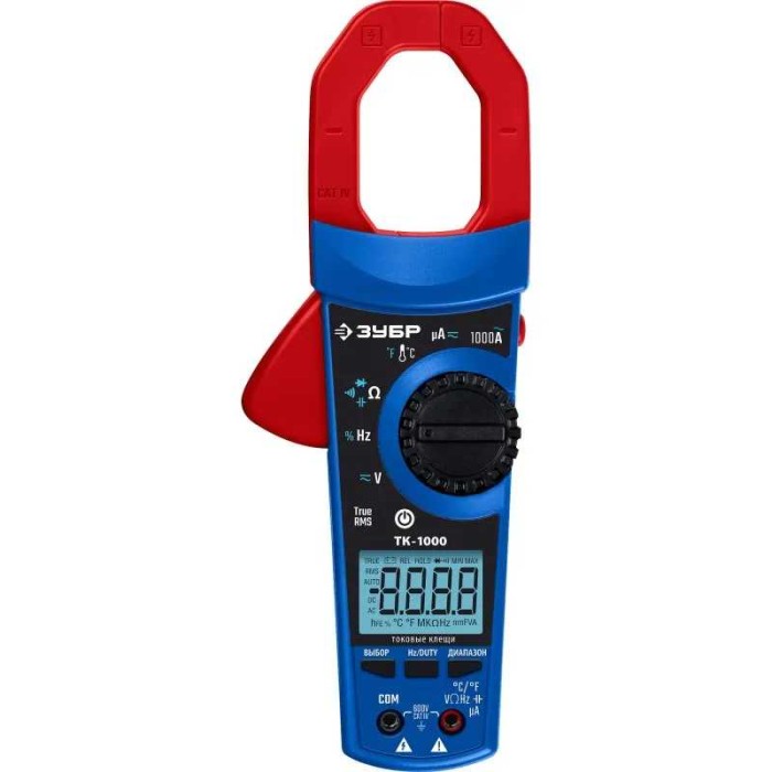 ТК-1000 цифровые токовые клещи ЗУБР 59824