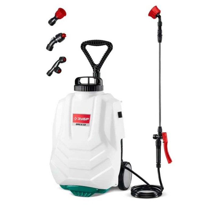 Аккумуляторный опрыскиватель ЗУБР ОПС-16К, 16 л, колеса