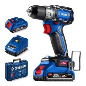Бесщеточная дрель-шуруповерт ЗУБР ПРОФЕССИОНАЛ DB-50-22, КОМПАКТ #2 20 В, 50 Н&middot;м, 2 АКБ LMS (2 А&middot;ч), кейс