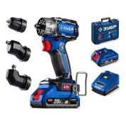 Бесщеточная модульная дрель-шуруповерт ЗУБР ПРОФЕССИОНАЛ DB-50-22-H3, КОМПАКТ Комби #2, 20 В, 50 Н&middot;м, 2 АКБ LMS (2 А&middot;ч), кейс