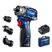 Модульная дрель-шуруповерт ЗУБР Профессионал DB-125-21, BRUSHLESS, КОМБИ #2, 12 В, 45 Н&middot;м, 1 АКБ тип Т7 (2 А&middot;ч), кейс