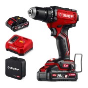 Бесщеточная дрель-шуруповерт ЗУБР ДБ-65-22, 20 В, 65 Н&middot;м, 2 АКБ LMS (2 А&middot;ч), сумка