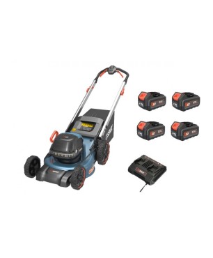 Газонокосилка аккумуляторная SENIX LSSX2-H-EU COMBO, 2X2 40V, 46см + 4 АКБ 5Ач и ЗУ