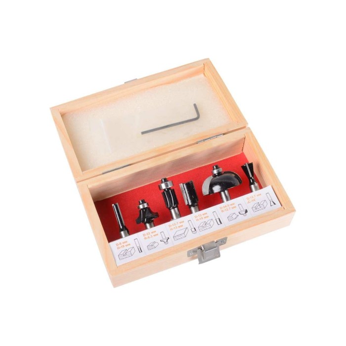 Набор фрез по дереву Вихрь хвостовик 8 мм в кейсе (6шт)