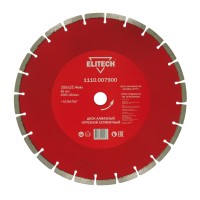 Диск алмазный ELITECH 350х25,4 асфальт 1110.007900