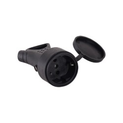 Розетка кабельная с крышкой Вихрь с заземлением, каучук IP44 16А