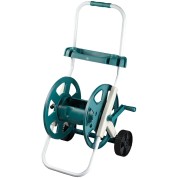 Катушка для шлангов RACO 4260-55/584 для шлангов 60 м х 1/2&Prime;, усиленные колеса, стальные опоры и рукоятка, пластиковый корпус, доп. полочка