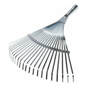 Веерные грабли RACO 4231-53/732, 450 мм, 22 плоских зубца, усиленные, гальваническое покрытие