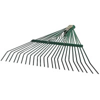 Веерные грабли RACO 4231-53/741, 600 мм, 24 плоских зубца, усиленные, гальваническое покрытие