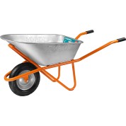 Строительная тачка СИБИН СТ-12 39904, 90 л, 180 кг, одноколесная, пневматические колеса