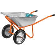 Строительная тачка СИБИН СТ-22 39905, 110 л, 200 кг, двухколесная, пневматические колеса