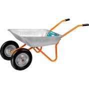 Садовая тачка СИБИН СТ-21 39909, 65 л, 100 кг, двухколесная, пневматические колеса