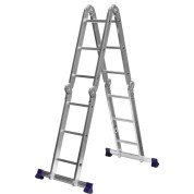 Четырехсекционная лестница-трансформер СИБИН ЛТ-43 38851, 4 x 3 ступени, алюминиевая
